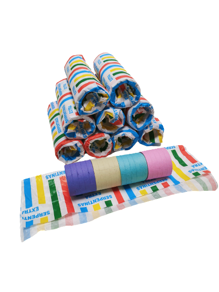 Serpentina Extra Multicolor 20r 6m de Papel Reciclado y Ecológico ElCollarHawaiano.com