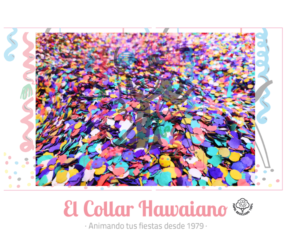Confetti Biodegradable 100% Reciclado - El Collar Hawaiano S.A. - Producto ecológico para fiestas, bodas y eventos sostenibles