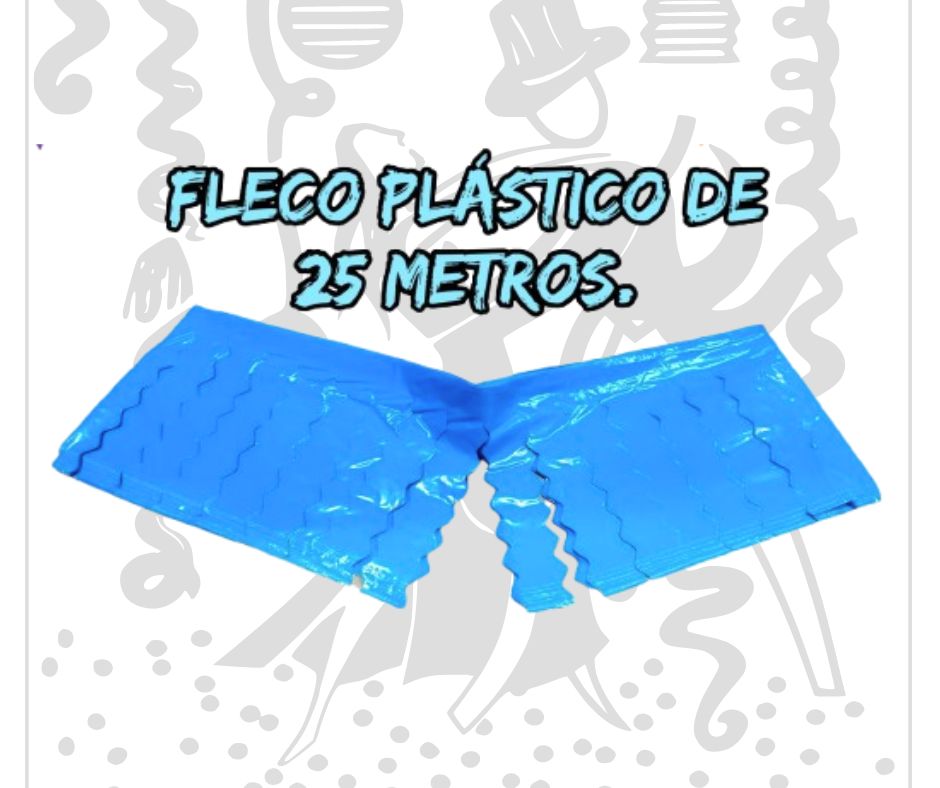 Fleco decorativo de plástico Azul - 25 metros - Ideal para decoración de escenarios y fiestas