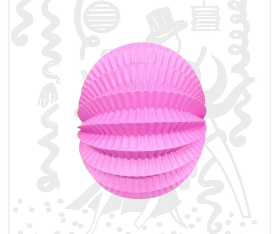 Farolillo Liso Rosa 22 Cm Decoración clásica para eventos Ideal para ferias y bodas temáticas