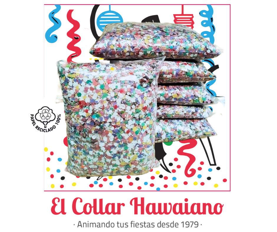 Confetti Fiesta Carnaval 1-Kilo ElCollarHawaiano s.a