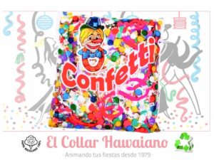 Confetti Fiesta Carnaval 100g Multicolor - El Collar Hawaiano S.A. - Diversión eco-friendly para eventos