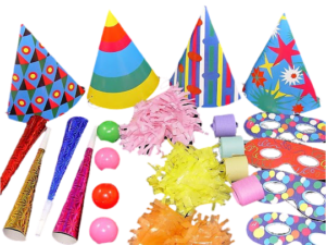 Pack Fiesta Cumpleaños 10 Unidades - Bolsa Fiesta, Kit Cumpleaños -10 Unid