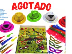 Bolsa Cotillón Gánster Holografico - Bolsa Metalizada, Pack 10 Unidades