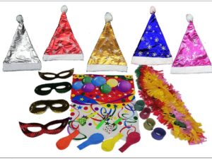 Bolsas de Cotillón Papá Noel Metalizado - Bolsa Fiesta Transparente, Pack 25 Unidades