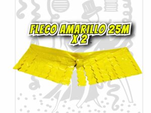 Fleco decorativo de plástico Amarillo - 25 metros x 2 - Ideal para decoración de escenarios y fiestas