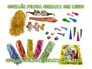 Cotillón PELUCA Corbata LED