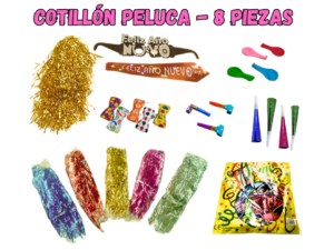 Cotillón peluca Clásico 8 Piezas