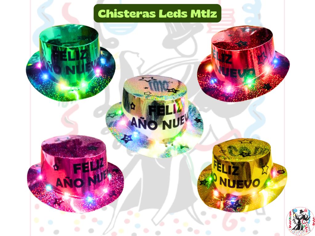 Cotillon Chistera Leds 2024 9-Piezas ElcollarHawaianos.a