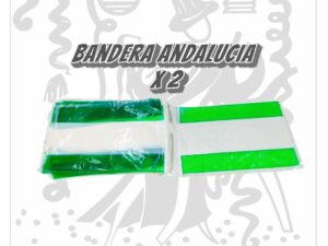 Bandera de Andalucia 50m - 2 Tiras de 25m - Ideal para decoración de eventos deportivos y celebraciones públicas