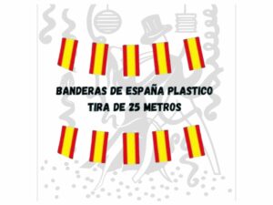 Bandera de España - 2 Tiras de 25 metros - 50m Ideal para decoración de eventos deportivos y celebraciones públicas