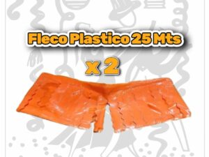 Fleco decorativo de plástico Naranja - 25 metros x 2 - Ideal para decoración de escenarios y fiestas