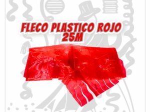 Fleco decorativo de plástico Rojo - 25 metros- Ideal para decoración de escenarios y fiestas
