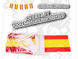 Oferta Banderas de España 1000 Metros Decoracion-Festiva-elCollarHawaiano-1000m-Decoracion-Festiva-Resistente-ElCollarHawaiano