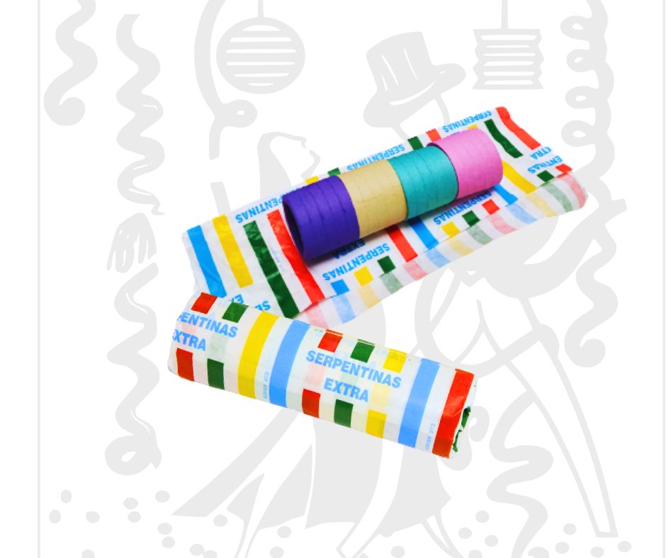 Serpentina Extra 20r Carnaval 6m de Papel Reciclado y Ecológico ElCollarHawaiano.com